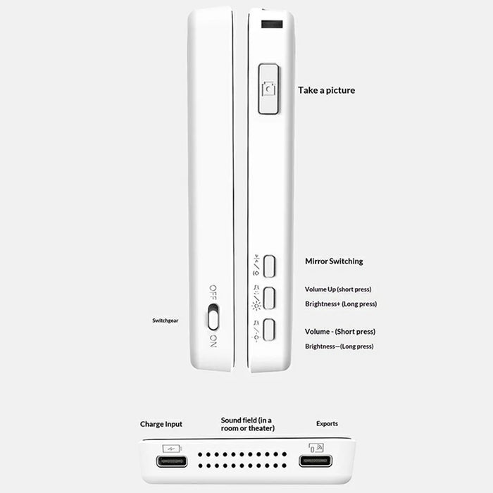 VQVP Magnetic Selfie Monitor Wireless Phone Rear Camera Selfie Screen for Vlog Live Streaming - Black - 6