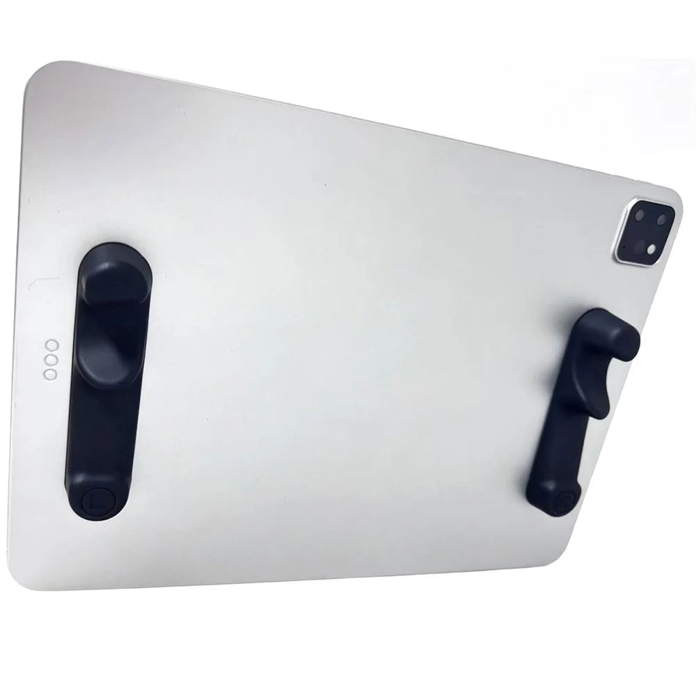 2Pcs Silicone Finger Rest for Tablet Ergonomic Peel-and-Stick Grip Gaming Handle - Black - 2