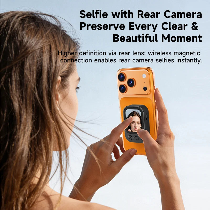 TP02 Magnetic Rear Selfie Display Phone Screen Mirroring Device for Outdoor Vlog Photography - Black - 4