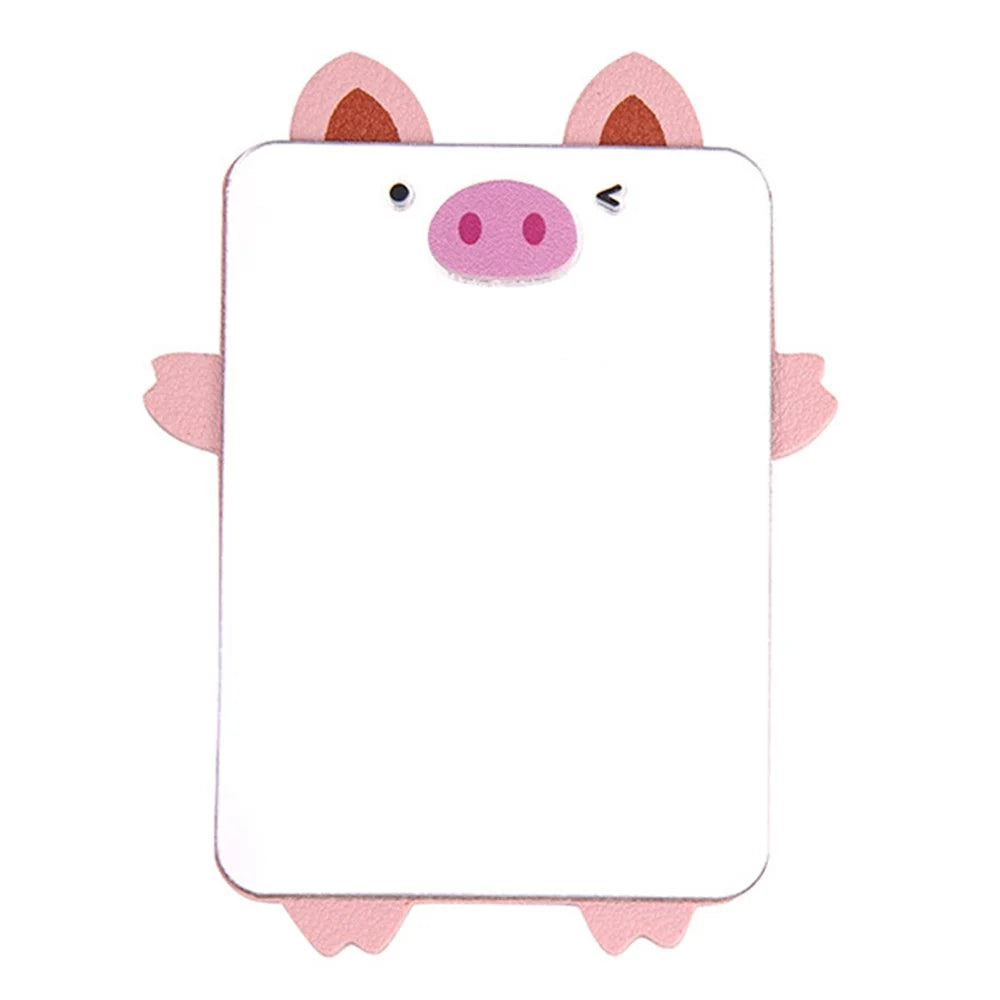 Cute Cartoon Animal Traceless Adhesive Portable Mirror on Cell Phone for Makeup - Pig - 1