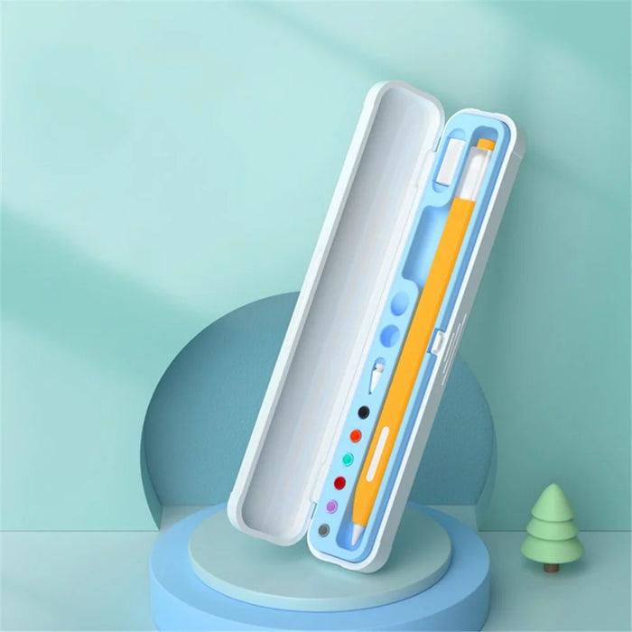 Carrying Case for Apple Pencil Pro / Pencil (2nd Generation) / 1st Generation Storage Box with Lid - White - 2