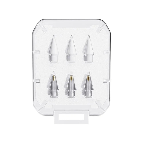 ESSAGER 3Pcs POM + 3Pcs PC Capacitive Pen Tip Set Replacement Pencil Tips for Drawing Writing Stylus Fine Nibs - White + Transparent - 1