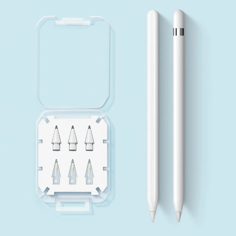 ESSAGER 3Pcs POM + 3Pcs PC Capacitive Pen Tip Set Replacement Pencil Tips for Drawing Writing Stylus Fine Nibs - White + Transparent - 4