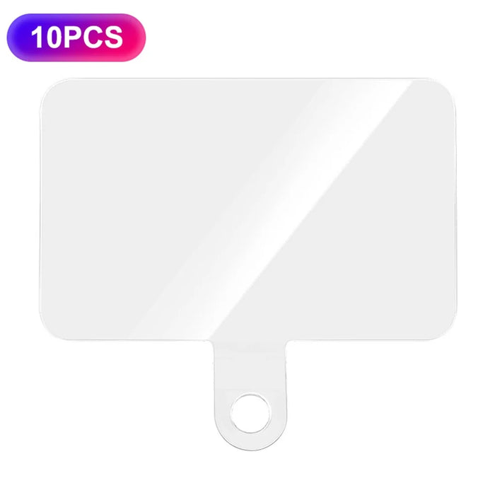 10Pcs / Set Universal Phone Lanyard Tether Tab Phone Wrist Strap Transparent Anti-drop Patch Connector - 1