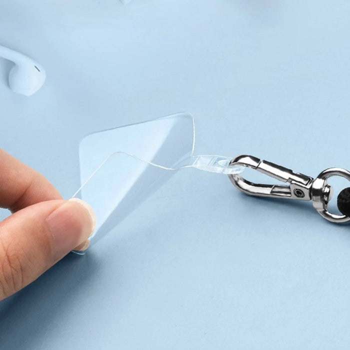 10Pcs / Set Universal Phone Lanyard Tether Tab Phone Wrist Strap Transparent Anti-drop Patch Connector - 7