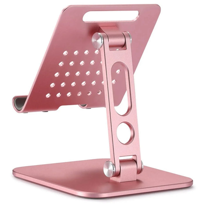 P54 Adjustable Folding Mobile Phone Stand Tablet Riser Heat Dissipation Cooling Bracket Holder - Rose Gold - 2