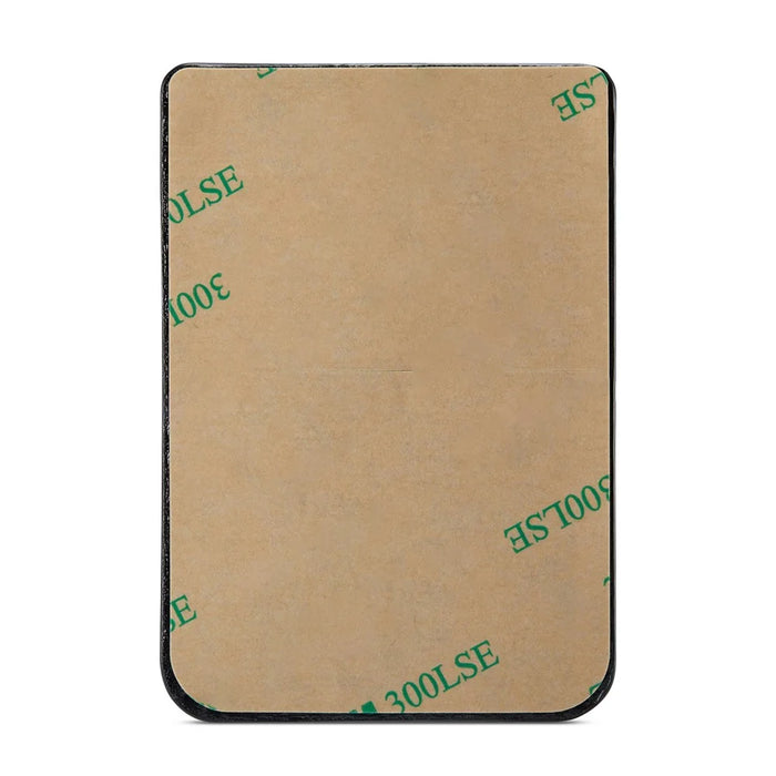 MUXMA MX112 Adhesive Phone Card Holder Ring Stand RFID Blocking Cowhide Texture Leather Card Pocket - Black - 7