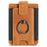 MUXMA MX116 Phone Card Holder RFID Blocking Ring Card Holder Sleeve Stick-On Pull up 8 Card Holder - Brown - 1