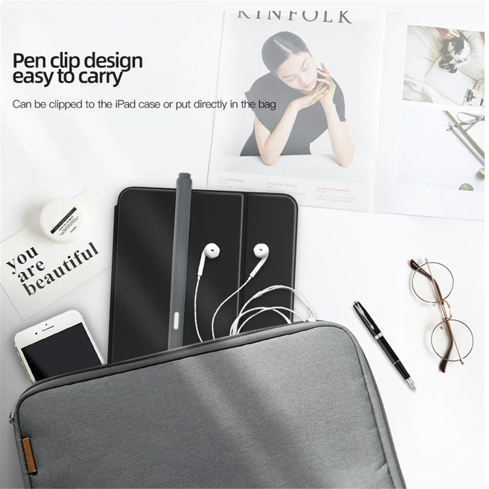 Soft Silicone Case Sleeve for Apple Pencil Pro / Pencil (2nd Generation) Non-Slip Pencil Grip Holder with 2Pcs Nibs Cover - Pink - 6