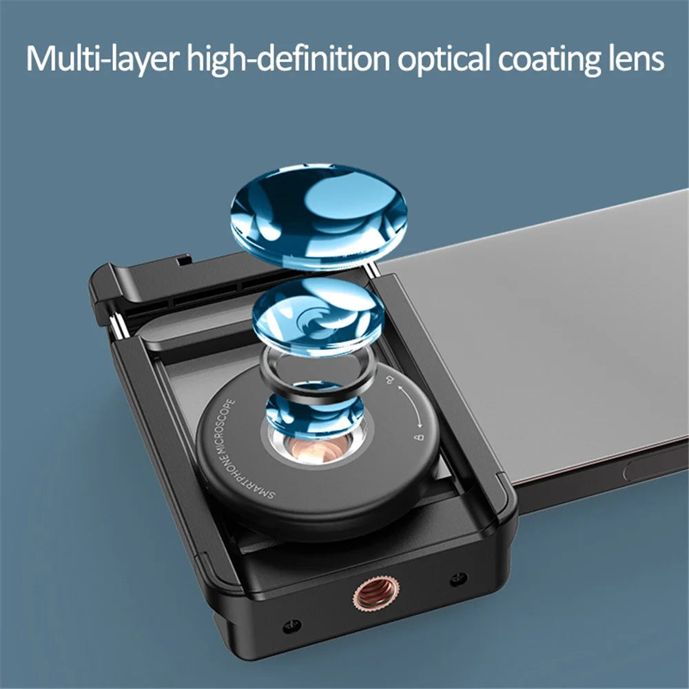 APEXEL MS009 Phone Microscope LED Light Design Microscope Magnifier with Telescopic Cell Phone Clip - 7
