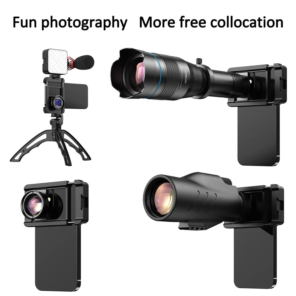 APEXEL F001 Portable Smartphone Clip Cage External Camera Clip with 1 / 4 Inch Screw Hole for Selfie Stick, Camera Stand Tripod Mount - 3
