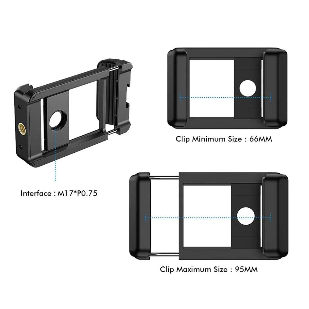 APEXEL F001 Portable Smartphone Clip Cage External Camera Clip with 1 / 4 Inch Screw Hole for Selfie Stick, Camera Stand Tripod Mount - 7