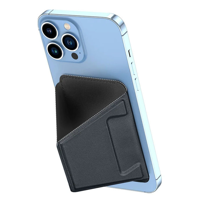 DUX DUCIS Magnetic Phone Stand Cell Phone Card Holder Wallet Case - Black - 1