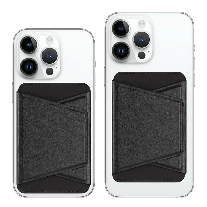 DUX DUCIS Magnetic Phone Stand Cell Phone Card Holder Wallet Case - Black - 5