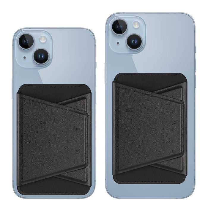DUX DUCIS Magnetic Phone Stand Cell Phone Card Holder Wallet Case - Black - 6