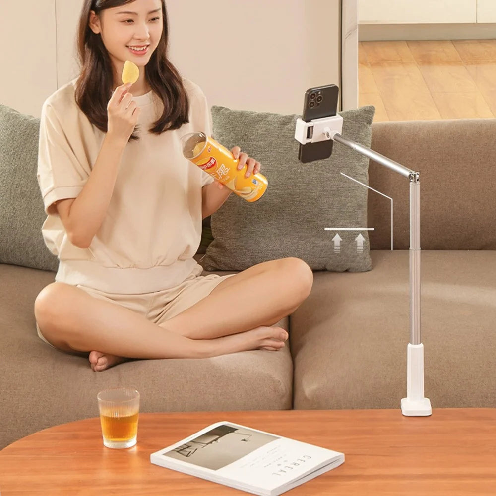 X6 Adjustable Phone Stand Bedside Desktop Cell Phone Clamp Holder for Selfie / Livestream / Video Recording - Black - 2