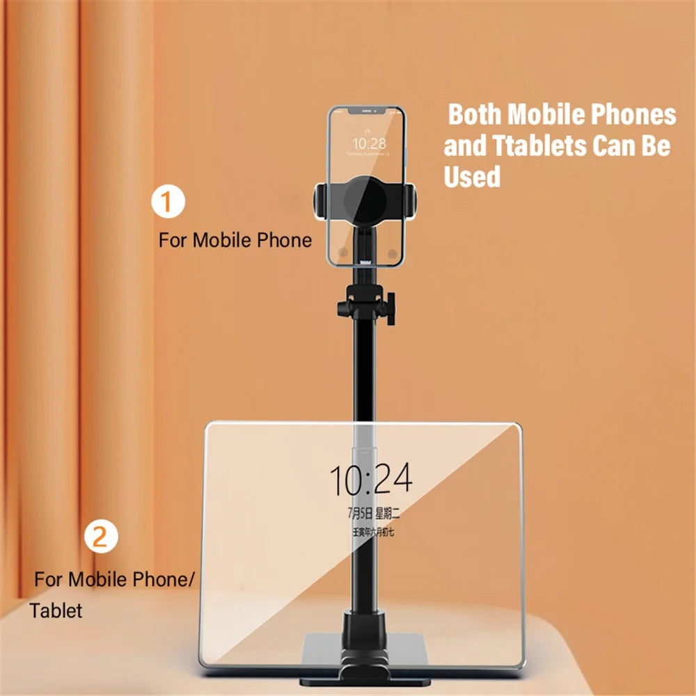 CCT13 Retractable Phone Holder with 360-Degree Rotating Clamp Anti-Slip Metal Tablets Stand Base for Live Streaming - 5