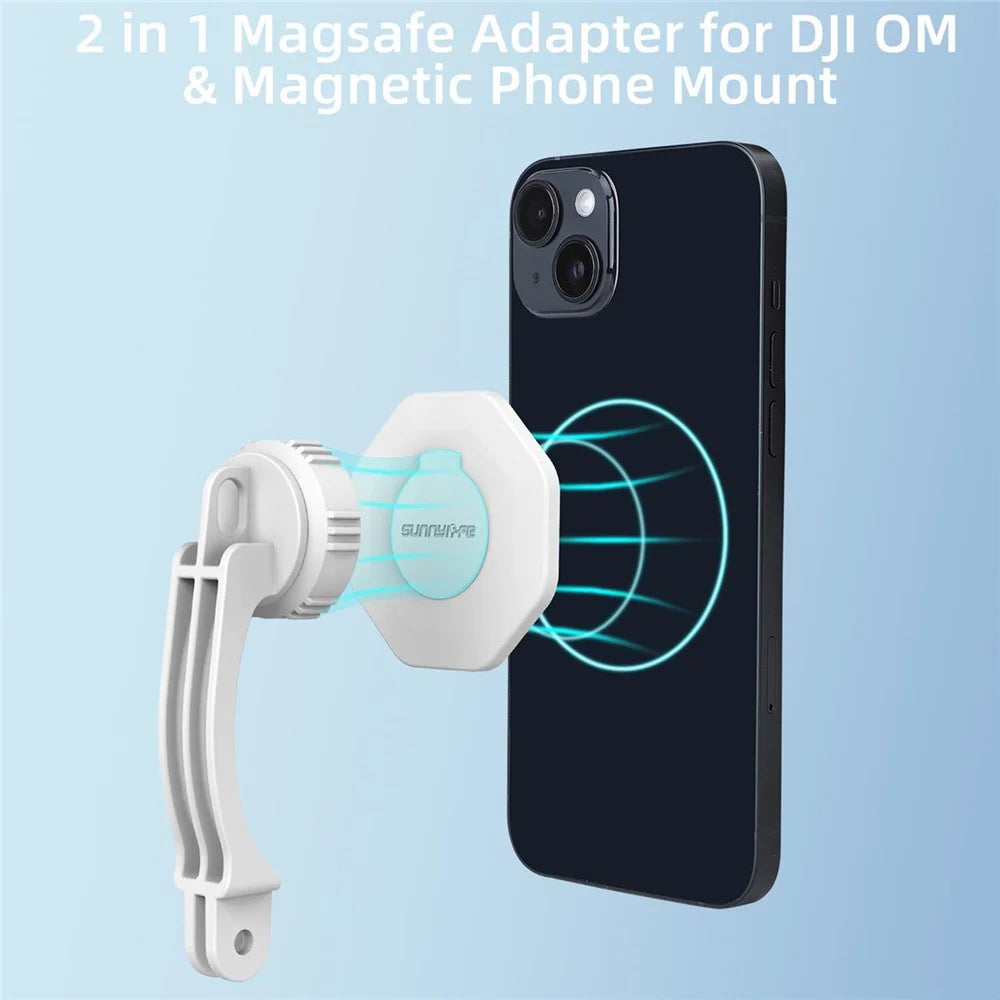 SUNNYLIFE ZJ561 2 in 1 Compatible with Magsafe Adapter Holder Magnetic Phone Mount for DJI Osmo, iPhone 12 / 13 / 14 Series - 2
