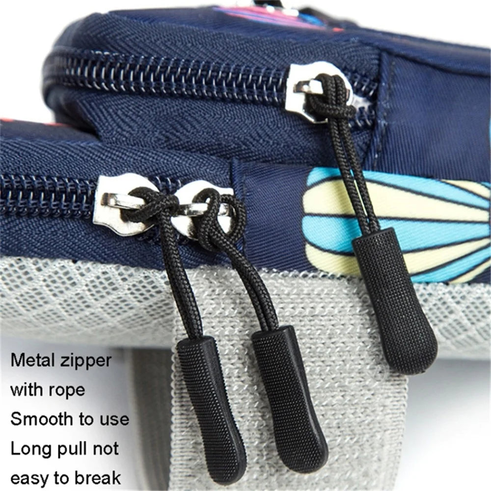 18 x 9cm Phone Holder Elastic Arm Band Hot Air Balloon Pattern Armband Cell Phones Pouch for Running (Size: L) - Dark Blue - 4
