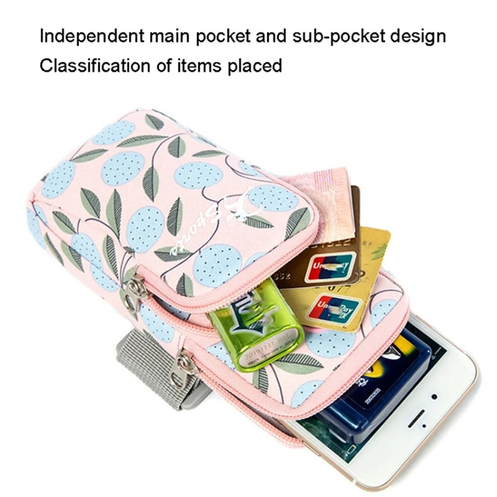 Sports Running Armband Cell Phone Holder Pouch Elastic Band Phone Storage Sleeve Bag, Size: S - 2