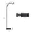 Cell Phone Floor Stand 175cm Adjustable Arm Stretchable Metal+ABS Phone Mount Holder for 5.5-9cm Width Devices - 7