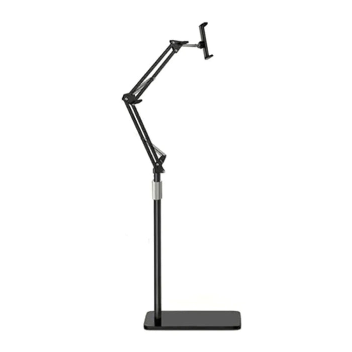 Telescopic Phone Tablet Floor Stand 175cm Retractable Metal+ABS Smartphone Holder Mount for 12-20cm Width Devices - 1
