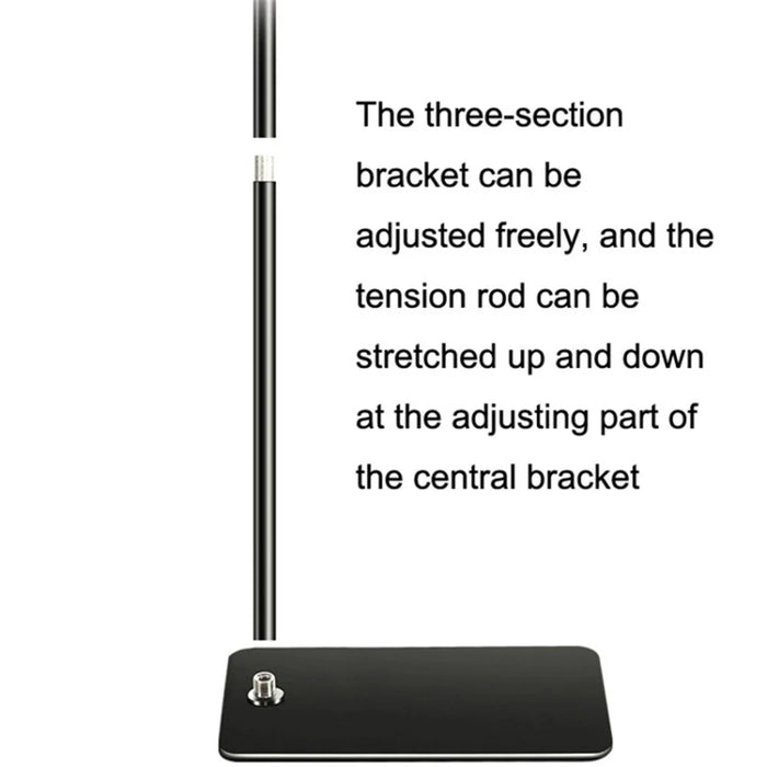 Telescopic Phone Tablet Floor Stand 175cm Retractable Metal+ABS Smartphone Holder Mount for 12-20cm Width Devices - 5