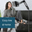 Telescopic Phone Tablet Floor Stand 175cm Retractable Metal+ABS Smartphone Holder Mount for 12-20cm Width Devices - 7