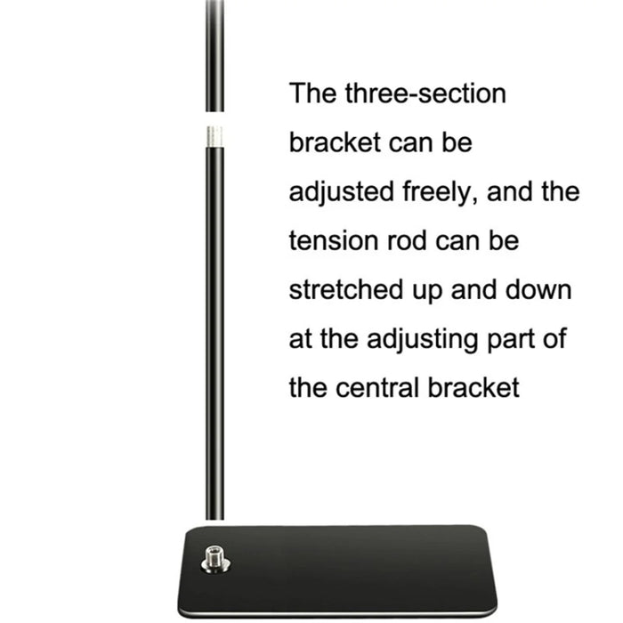 155cm Multifunctional Tablet Floor Stand for Under 11" Devices Metal + ABS Three-Section Adjustable Cell Phone Holder - 3