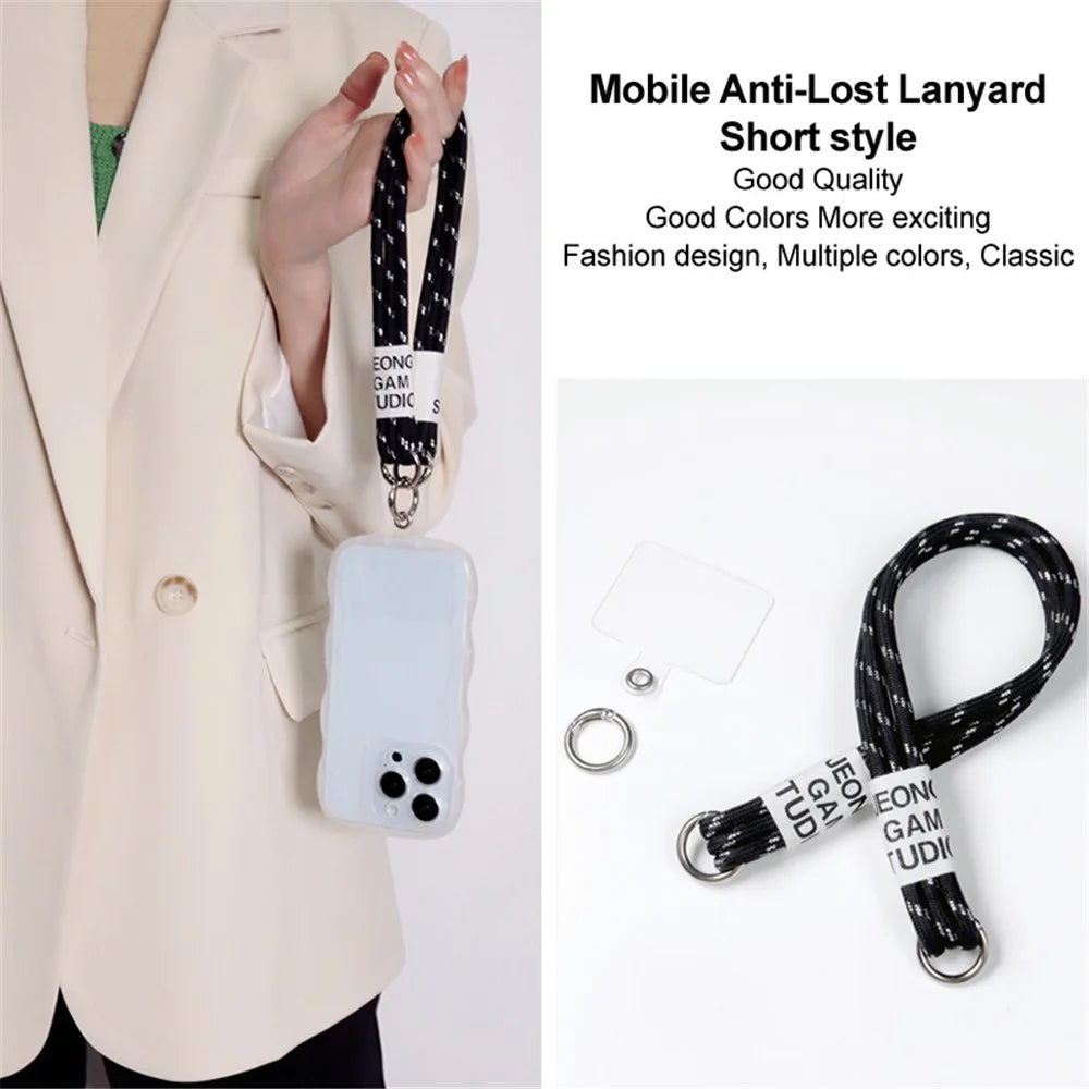IMAK Phone Wrist Strap Detachable Cellphone Lanyard Anti-lost Wristlet Strap with Phone Patch, Short Style - Black - 3