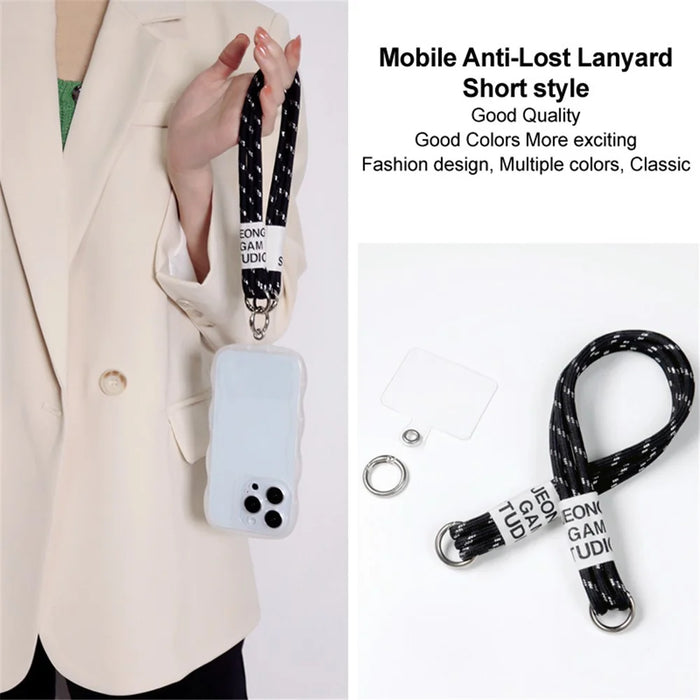IMAK Phone Wrist Strap Detachable Cellphone Lanyard Anti-lost Wristlet Strap with Phone Patch, Short Style - Black - 3