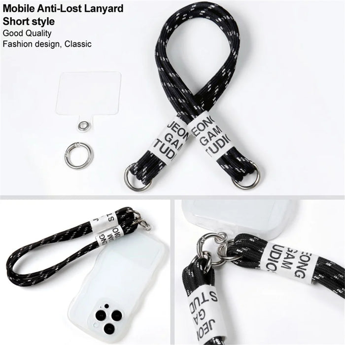 IMAK Phone Wrist Strap Detachable Cellphone Lanyard Anti-lost Wristlet Strap with Phone Patch, Short Style - Black - 5
