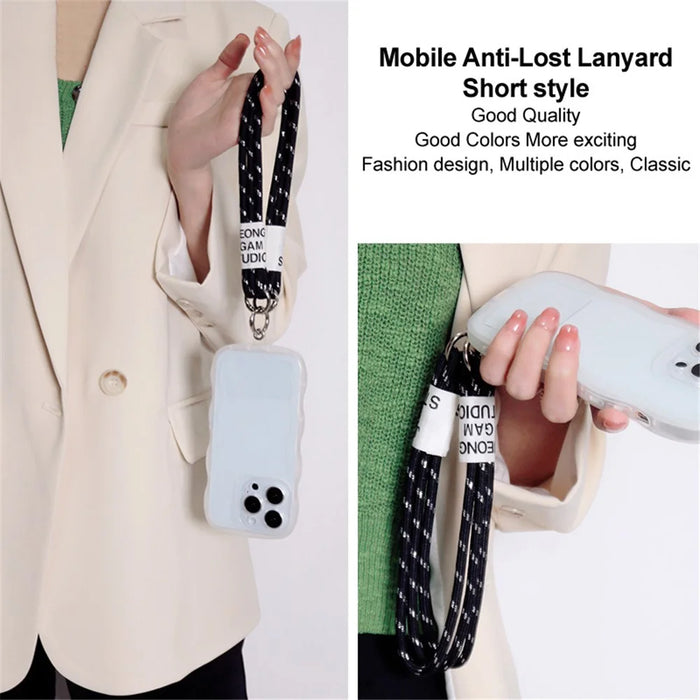 IMAK Phone Wrist Strap Detachable Cellphone Lanyard Anti-lost Wristlet Strap with Phone Patch, Short Style - Black - 6