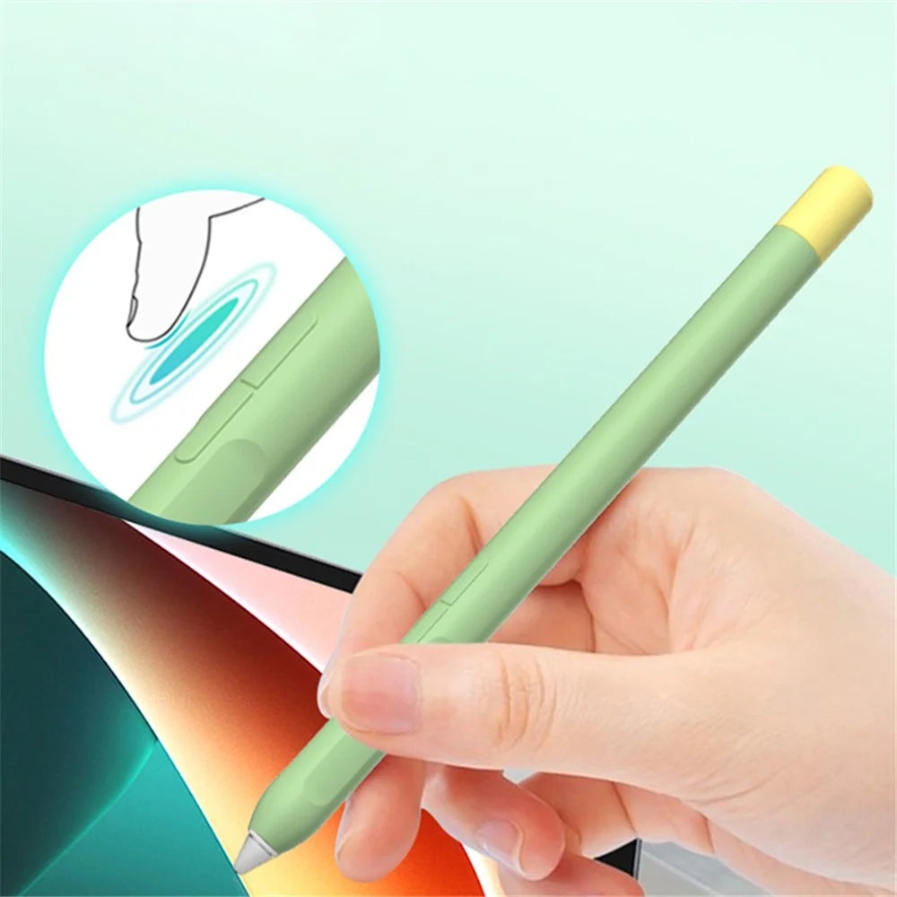 Protective Sleeve for Xiaomi Smart Pen (Gen 2) , Liquid Silicone Stylus Pen Cover with Dual Pen Caps - Matcha Green - 5