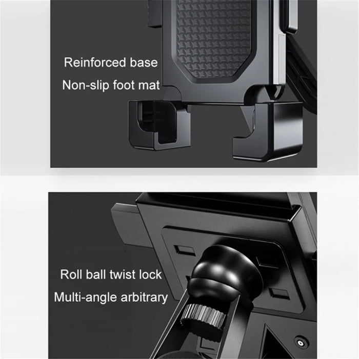 Motorcycle Electric Bike Handlebar Mount 4.5-6.3 inch Phone Holder Cycling Cellphone Stand Clamp - 7