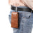 Belt Loop Pouch for Folding Phones Vertical Flip PU Leather Cell Phone Waist Bag, Size S: 165*70*25mm - Brown - 2