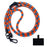 10mm Universal Phone Lanyard Neck Strap Polyester Hanging Rope with Tether Tab - Orange+Blue - 1