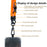10mm Universal Phone Lanyard Neck Strap Polyester Hanging Rope with Tether Tab - Orange+Blue - 3