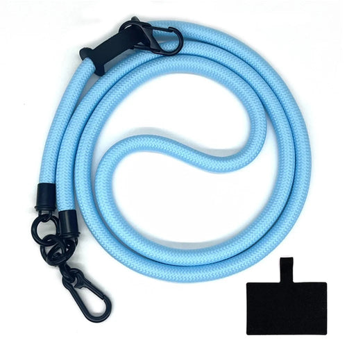10mm Universal Phone Lanyard Anti-Lost Smartphone Neck Strap Polyester Crossbody Rope with Tether Tab - Sky Blue - 1