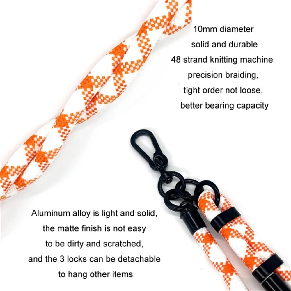 10mm Thick Rope Adjustable Polyester Neck / Shoulder Lanyard Phone Carrying Strap - Style 7 - 4