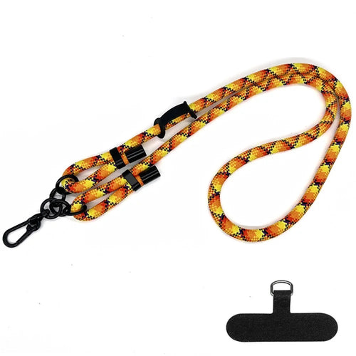 10mm Thick Polyester Rope Adjustable Neck / Shoulder Lanyard Anti-lost Phone Crossbody Carrying Strap - Style 72 - 1