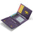 DG.MING M5 Series RFID Blocking Wallet with Zippered Pouch Multi-Layer Card Holder Coin Purse Bag - Purple - 3
