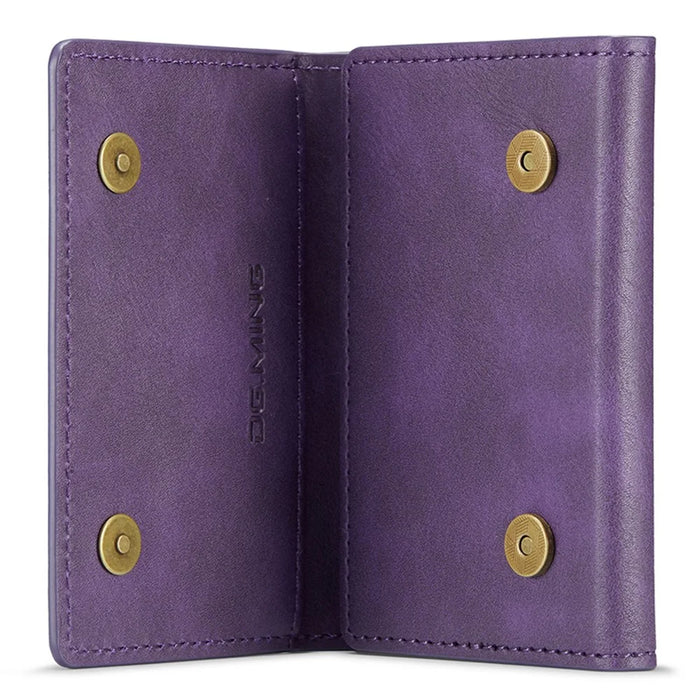 DG.MING M5 Series RFID Blocking Wallet with Zippered Pouch Multi-Layer Card Holder Coin Purse Bag - Purple - 6