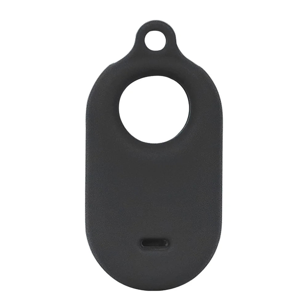 For Samsung Galaxy SmartTag 2 Protective Case Tracker Finder Silicone Cover Shell with Keychain - Black - 1