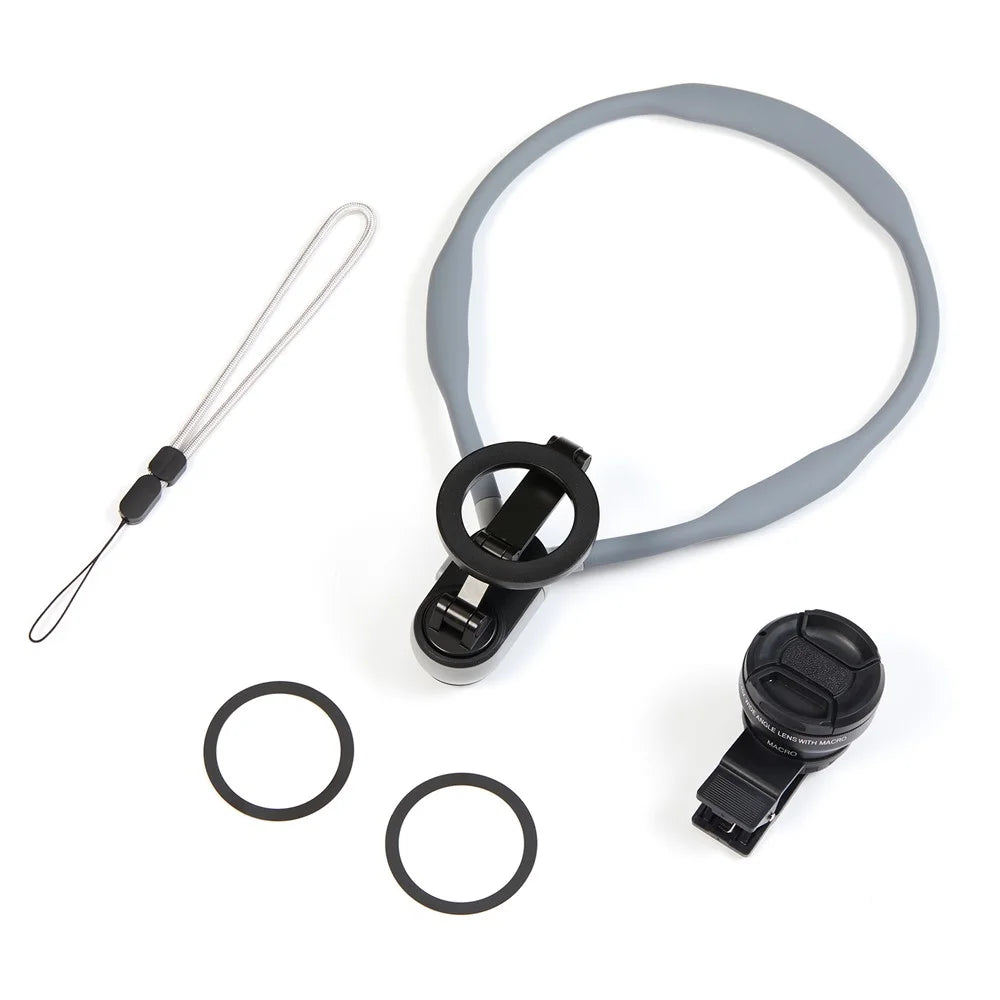TELESIN Effortless Mobile Vlogging Set Neck Mount + APEXEL Wide Angle Lens - Go Extreme - 4