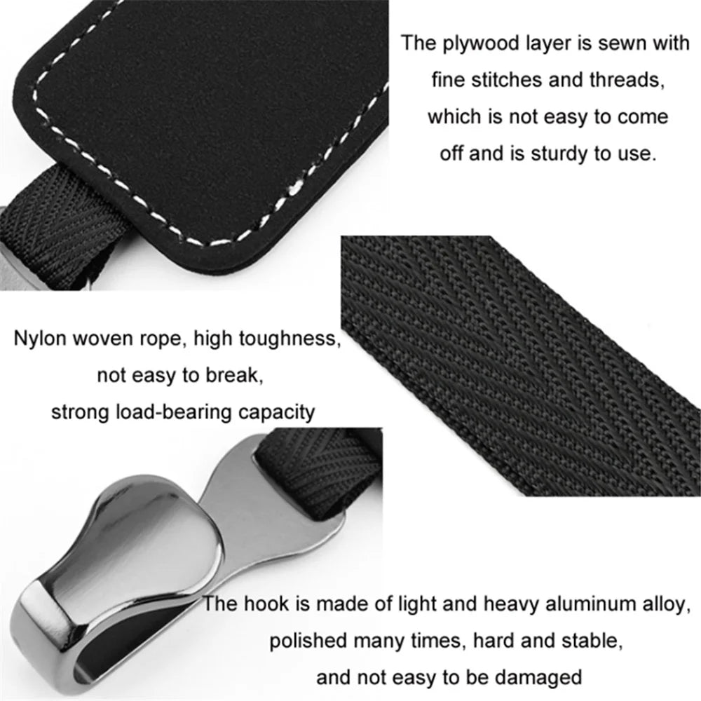 Car Headrest Hook Seat Back Hanger Suede Multifunction Storage Hook Auto Interior Organizer - Black - 5