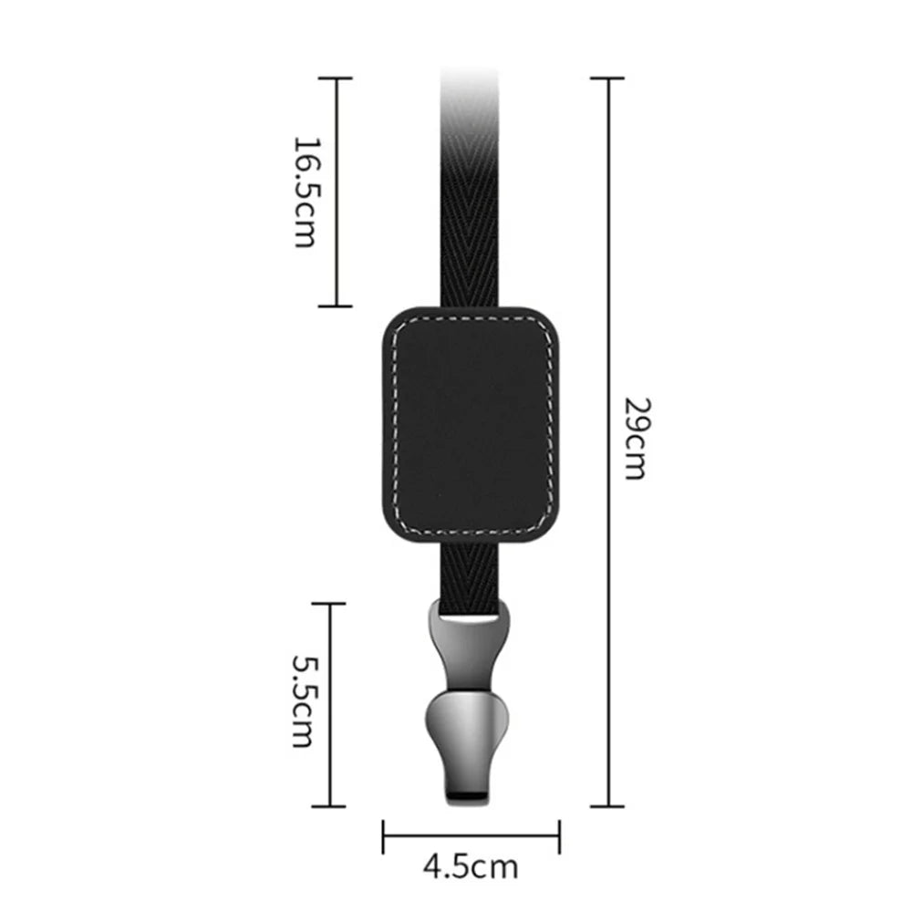 Car Headrest Hook Seat Back Hanger Suede Multifunction Storage Hook Auto Interior Organizer - Black - 6