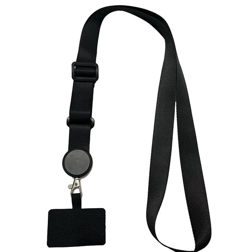 Crossbody Phone Lanyard Universal Adjustable Neck Straps with Phone Pads for Phone Case Keys ID - Black - 1