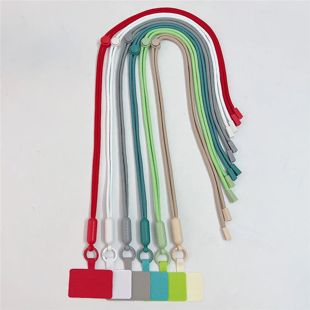 Universal Cell Phone Lanyard Nylon Neck Phone Adjustable Strap with Detachable Safety Pad - Rose - 5