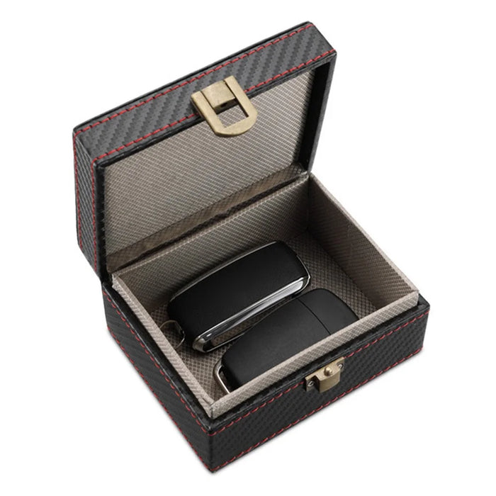 ZD-1021 19 x 12 x 9cm Carbon Fiber RFID Blocking Phone Case Car Keys Signal Shielding Security Container - 3